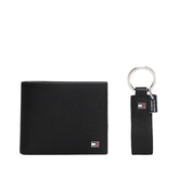 TOMMY HILFIGER SET PORTAFOGLIO PORTACHIAVI AM0AM13604 BDS NERO