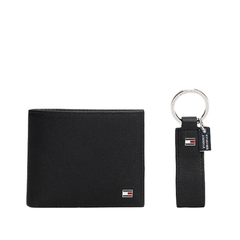 TOMMY HILFIGER SET PORTAFOGLIO PORTACHIAVI AM0AM13604 BDS NERO