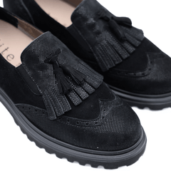 ÈLITE TOMASI MOCASSINO COOKIE FRANGE NERO