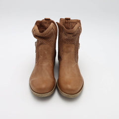 NERO GIARDINI STIVALETTO E306331D 400 FORATO CUOIO