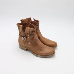 NERO GIARDINI STIVALETTO E306331D 400 FORATO CUOIO