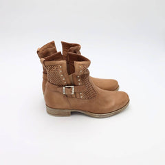 NERO GIARDINI STIVALETTO E306331D 400 FORATO CUOIO