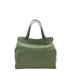 Borsa Gianni Chiarini BS11290 Verde in pelle, vista frontale con tracolla
