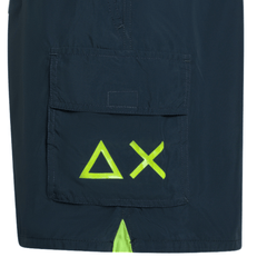 SUN68 COSTUME H35105 07 BLU / GIALLO FLUO