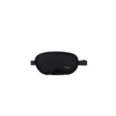 Maschera per occhi nera con fascia elastica e tappi auricolari in schiuma viscoelastica
