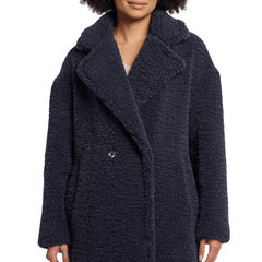 RINO&PELLE CAPPOTTO ELICIA TEDDY BLU