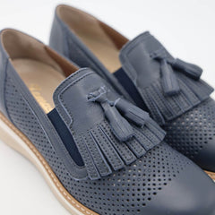 F.LLI TOMASI SLIP-ON ROSA FORATO BLU