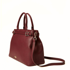 TWINSET BORSA DOUBLE BUCKLE TB7011 05609 BORDEAUX
