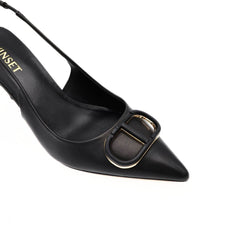 TWINSET SLINGBACK TCP132 0006 PELLE NERO
