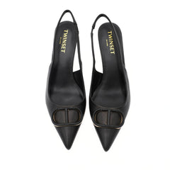 TWINSET SLINGBACK TCP132 0006 PELLE NERO