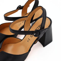 MELLUSO V412 LINDA 80 SLINGBACK DONNA NAPPA NERO