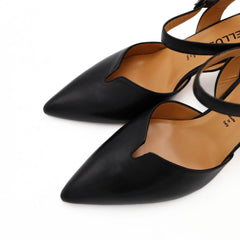 MELLUSO V412 LINDA 80 SLINGBACK DONNA NAPPA NERO