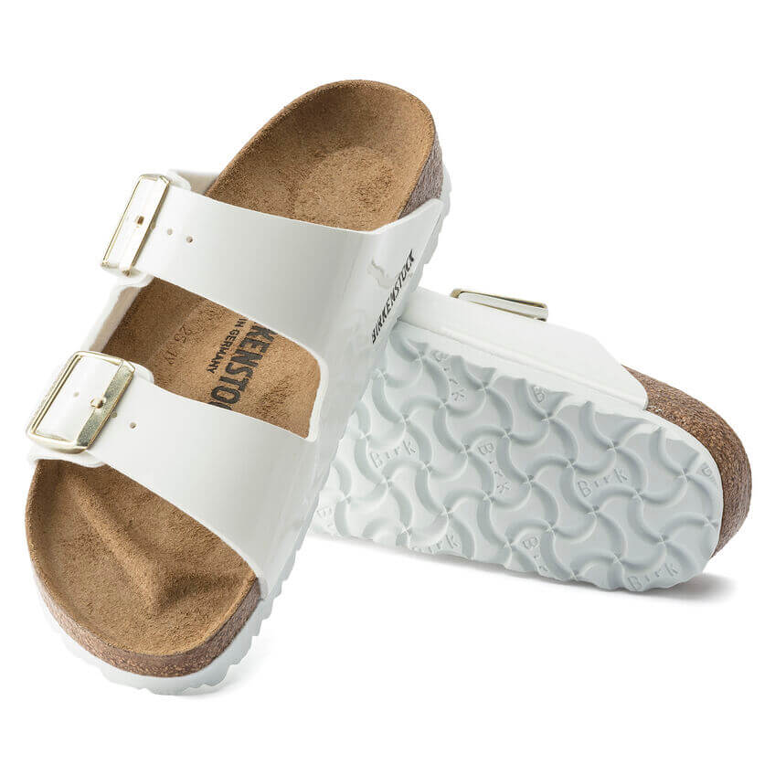 BIRKENSTOCK CIABATTA ARIZONA 1005294 VERNICE BIANCO NARROW FIT