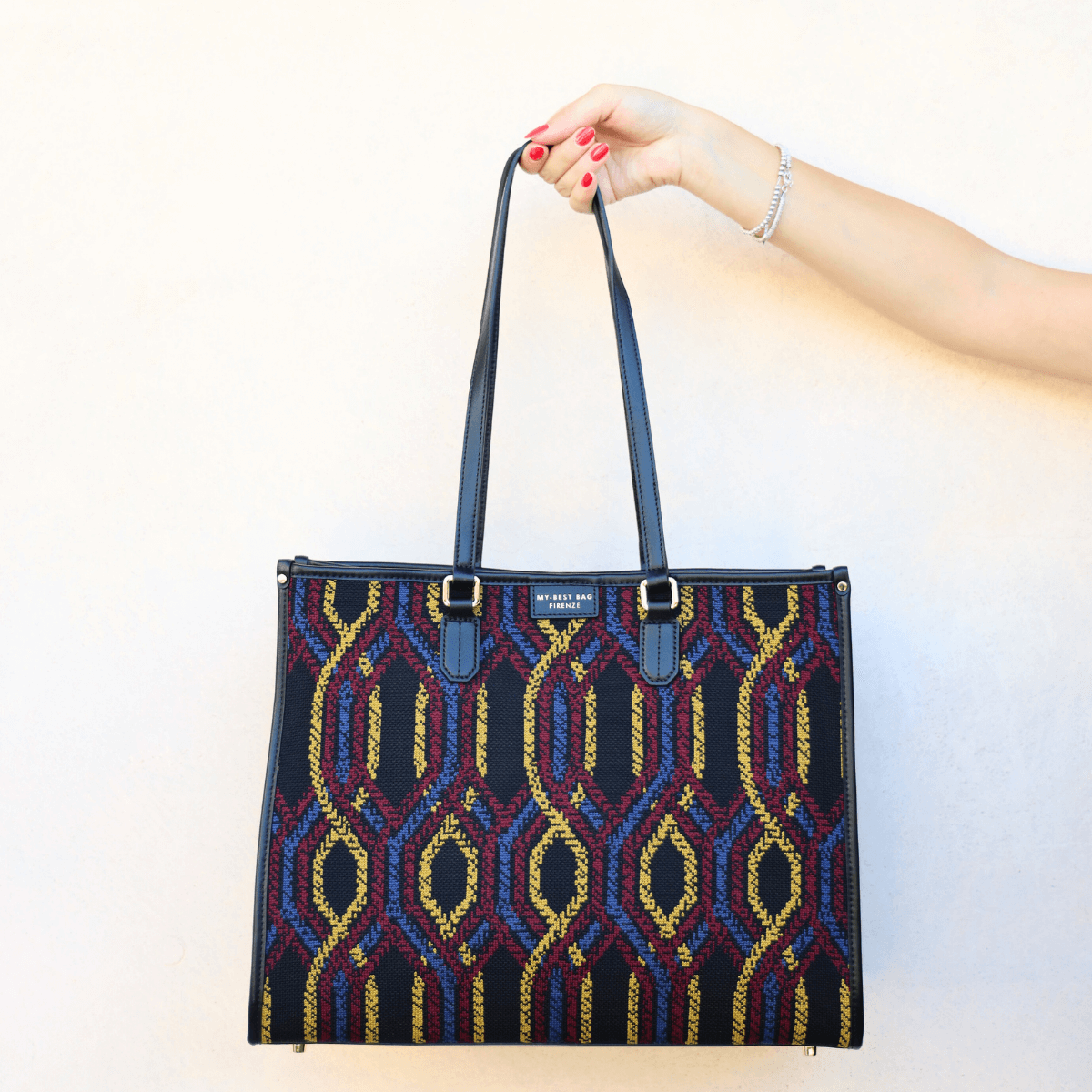 MY-BEST BAG BORSA 1010 ATENA FORTUNY MULTICOLOR GIALLO
