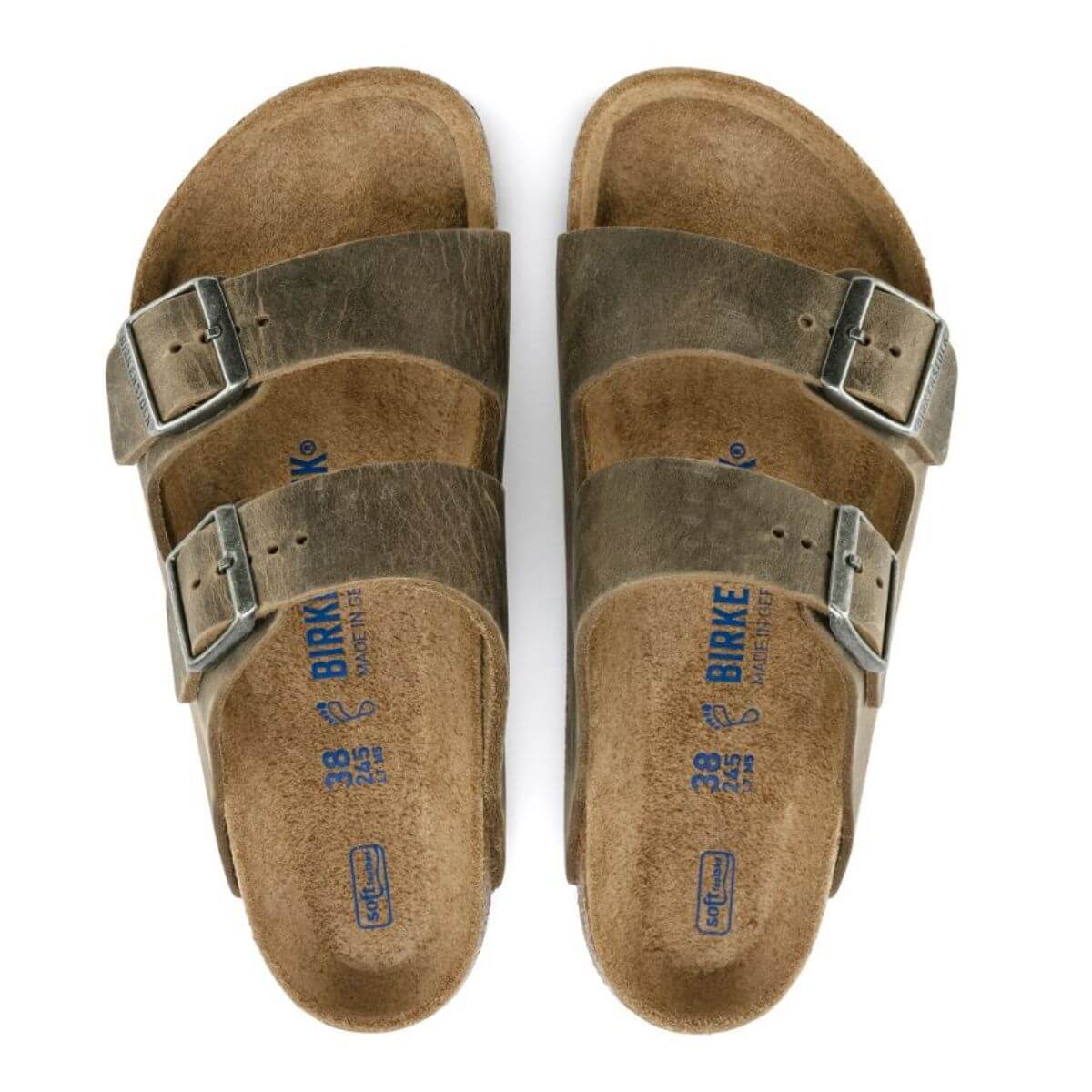 BIRKENSTOCK CIABATTA ARIZONA SOFT 1019377 FADED KHAKI NARROW FIT