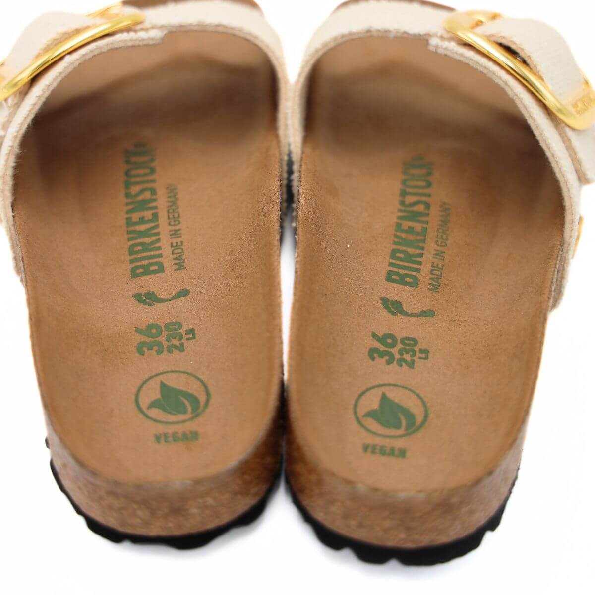 BIRKENSTOCK CIABATTA MADRID BIG BUCKLE 1026721 CANVAS EGGSHELL NARROW FIT