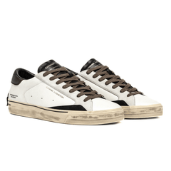CRIME LONDON SNEAKER DISTRESSED 11075 10 BIANCO