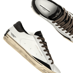 CRIME LONDON SNEAKER DISTRESSED 11075 10 BIANCO