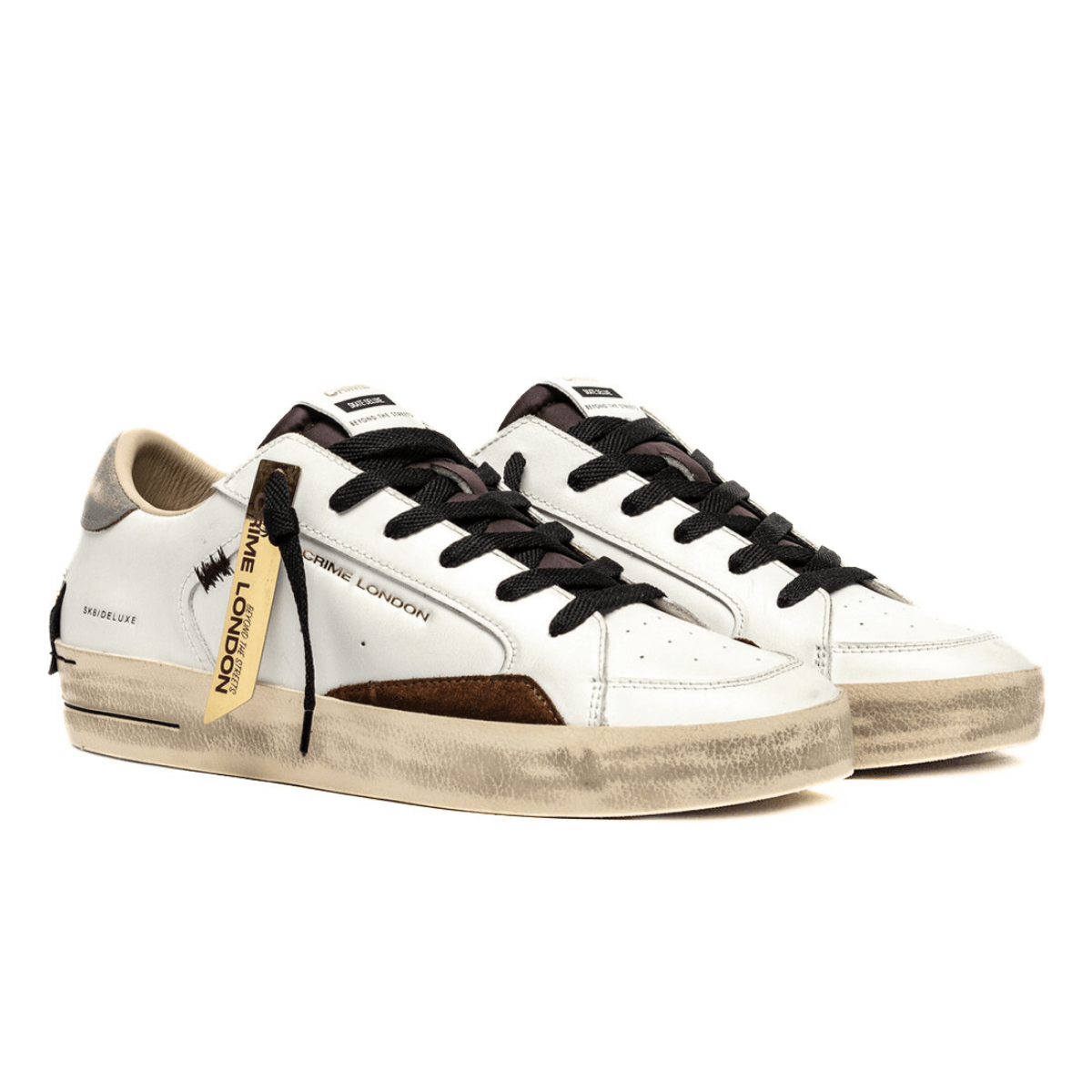 CRIME LONDON SNEAKERS SK8 11104 10 BIANCO