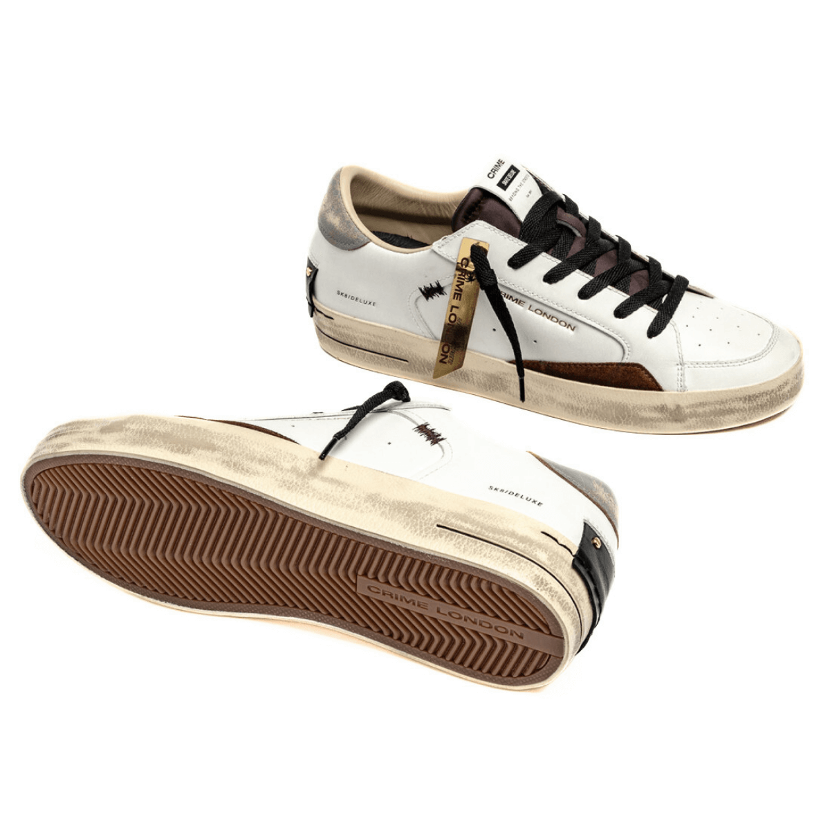 CRIME LONDON SNEAKERS SK8 11104 10 BIANCO