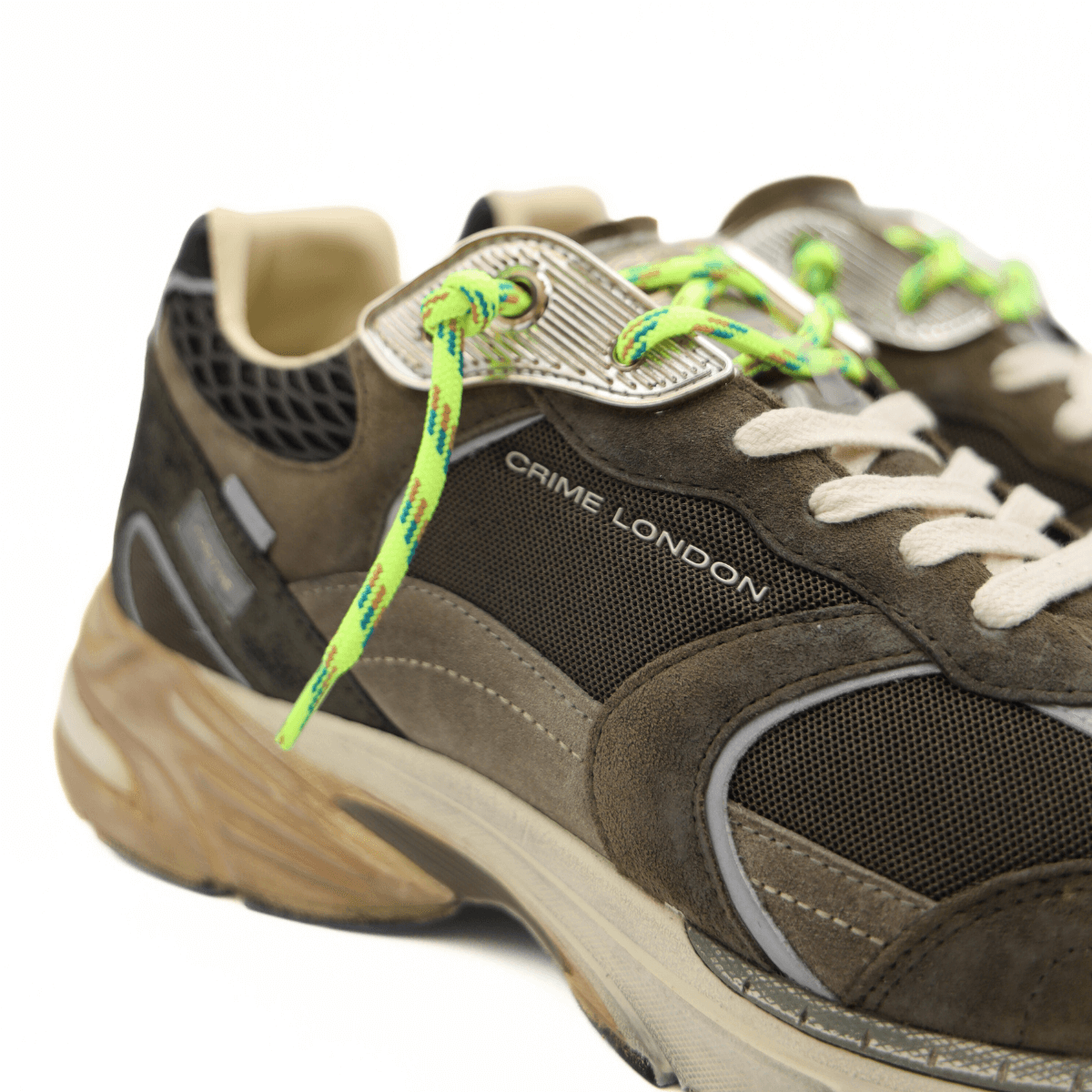 CRIME LONDON SNEAKERS 111301 83 FUGITIVE VERDE MILITARE