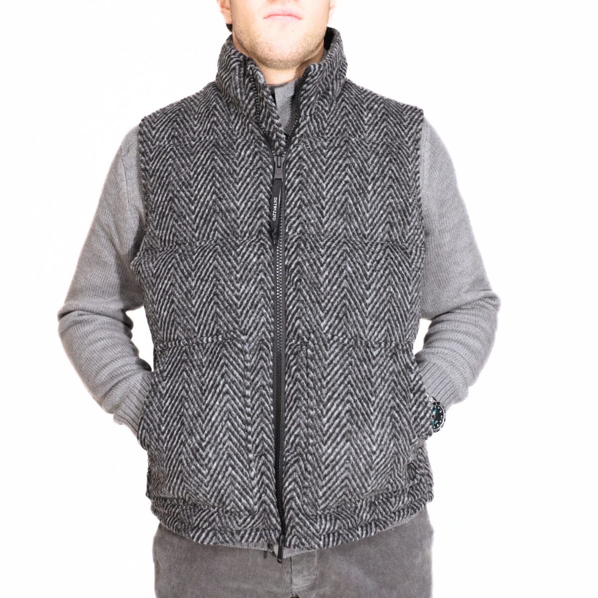 DSTREZZED GILET 121314 811 GRIGIO