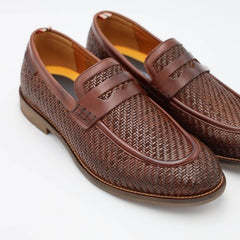 AMBITIOUS MOCASSINO 13479-7264 INTRECCIO MARRONE