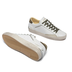 CRIME LONDON SNEAKERS 14001 DISTRESSED BIANCO