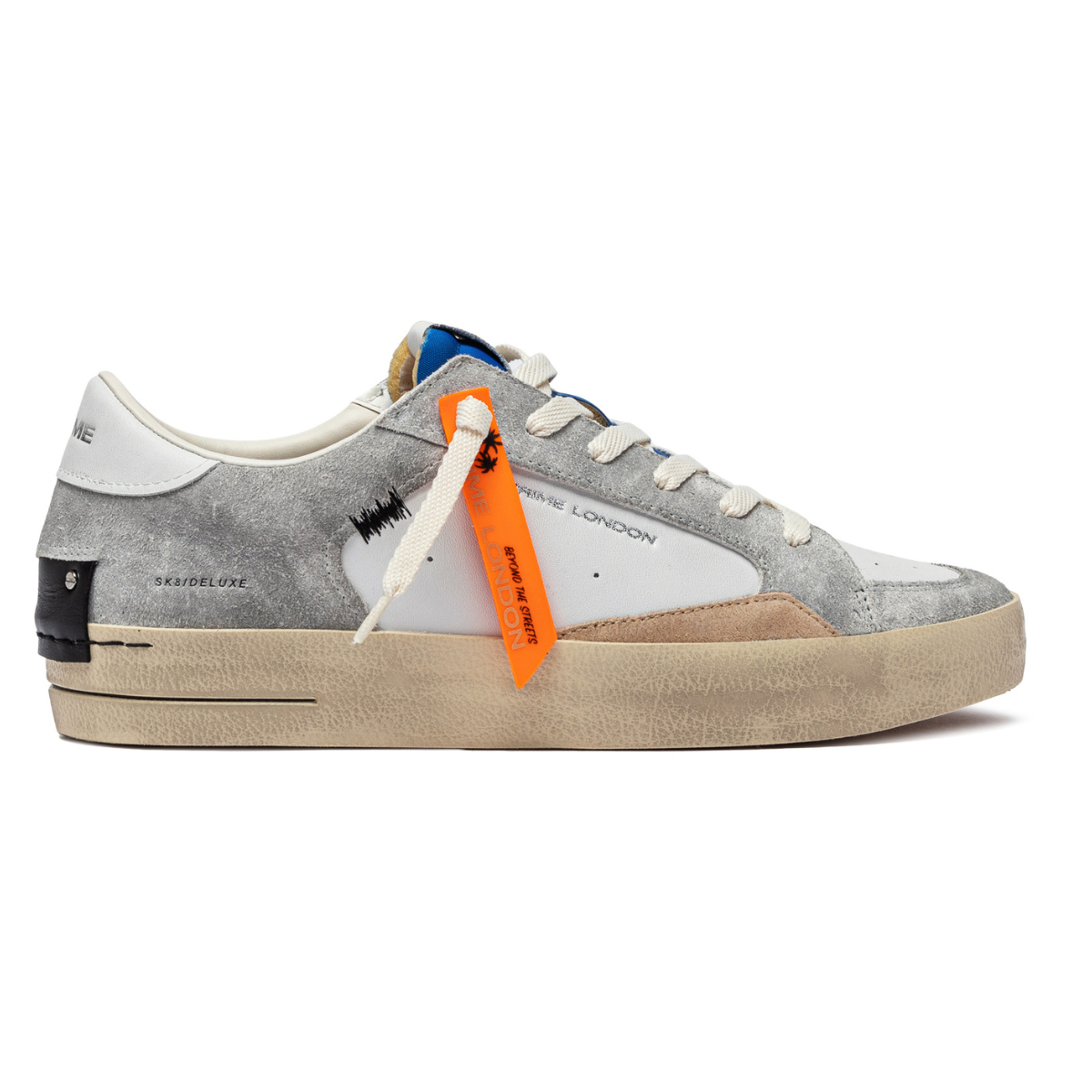 CRIME LONDON SNEAKERS 14102 SK8 DELUXE BIANCO