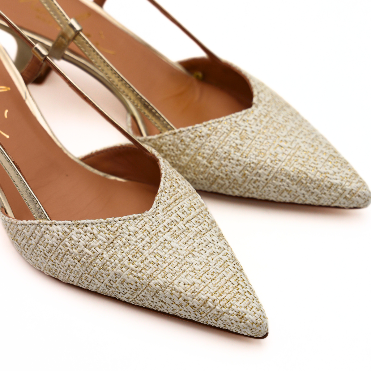 MALÙ SLINGBACK 1520 INTRECCIO PLATINO
