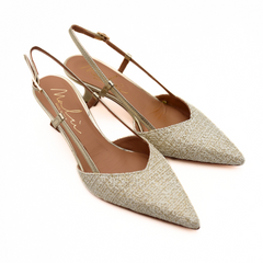 MALÙ SLINGBACK 1520 INTRECCIO PLATINO