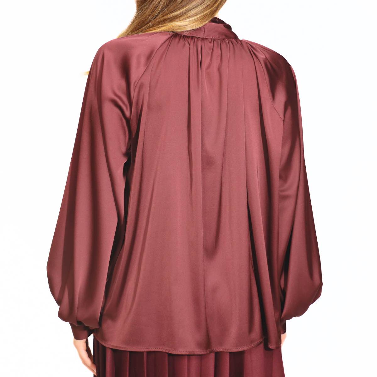 VICOLO BLUSA 1562 FIOCCO BORDEAUX