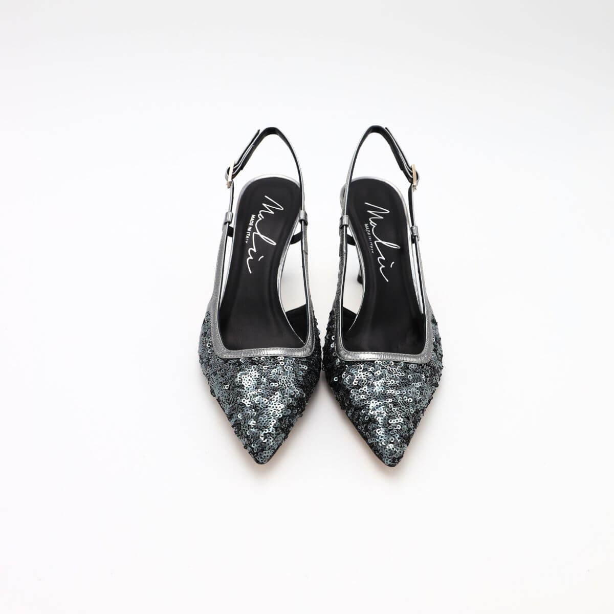 MALÙ SLINGBACK 1612 PAILLETTES ACCIAIO