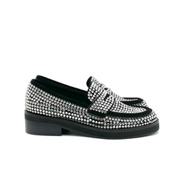 BIBI LOU 715 MOCASSINO DONNA STRASS NERO