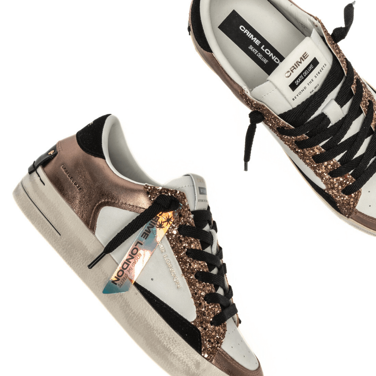 CRIME LONDON SNEAKERS SK8 25110 60 BIANCO/BRONZO