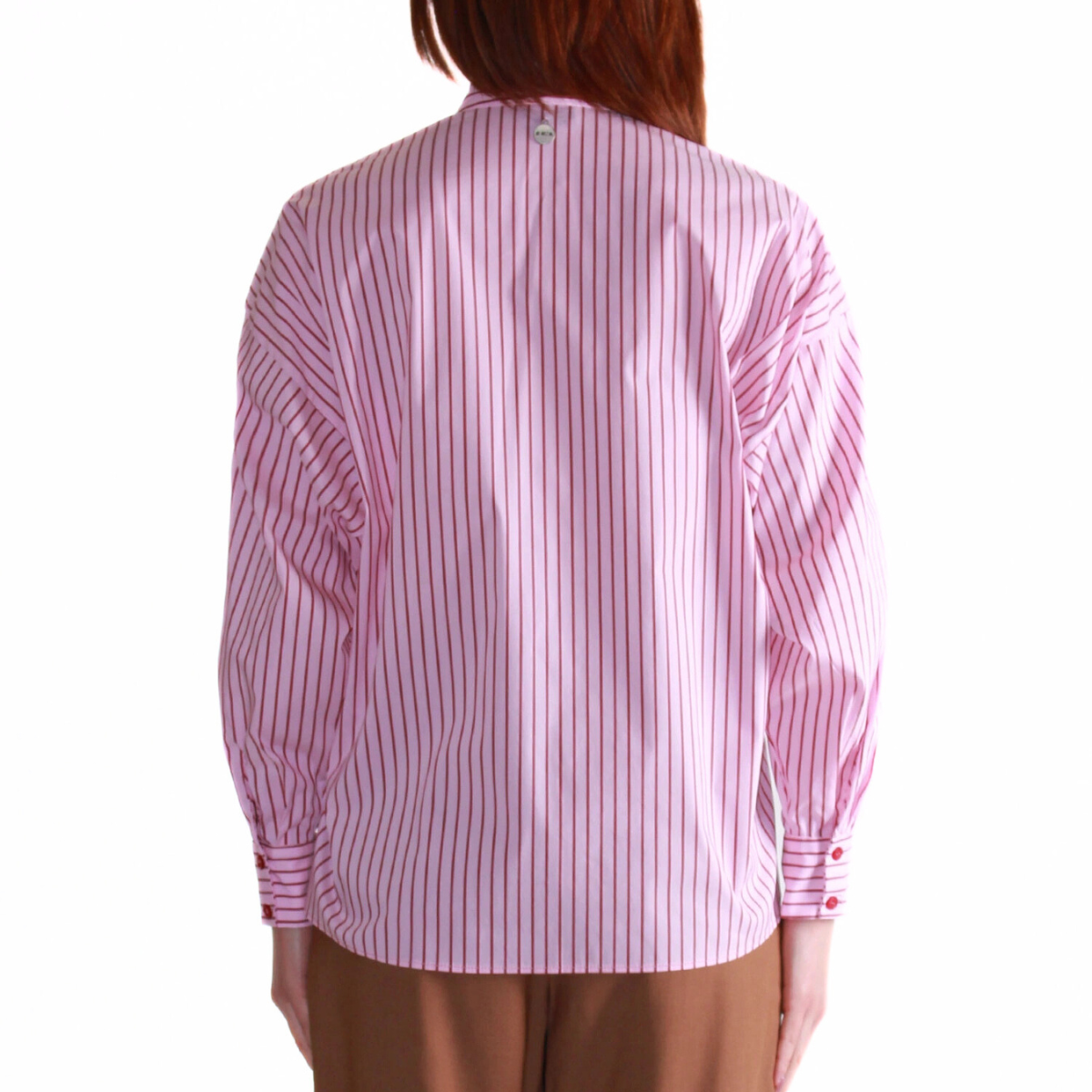 BERNA CAMICIA 313011 RIGHE ROSA