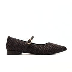 BOTTEGA LOTTI BALLERINA 4033Y015 INTRECCIO MARRONE