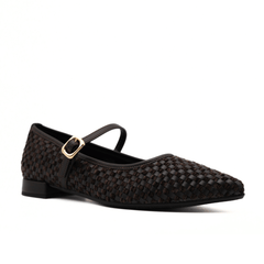 BOTTEGA LOTTI BALLERINA 4033Y015 INTRECCIO MARRONE