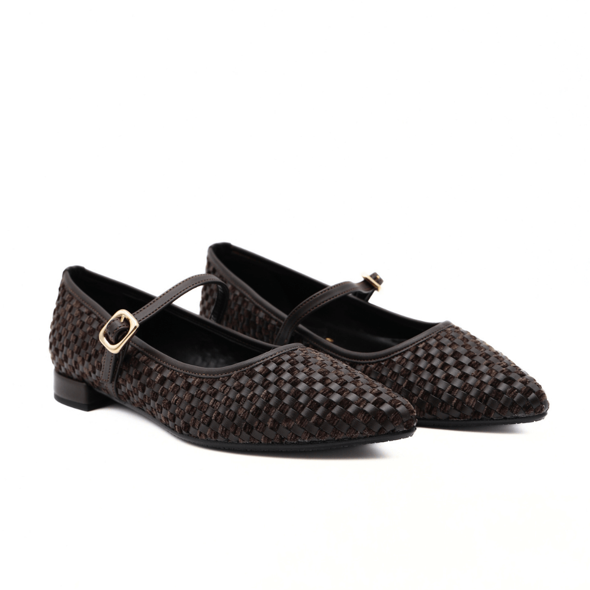 BOTTEGA LOTTI BALLERINA 4033Y015 INTRECCIO MARRONE