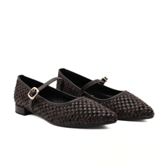 BOTTEGA LOTTI BALLERINA 4033Y015 INTRECCIO MARRONE