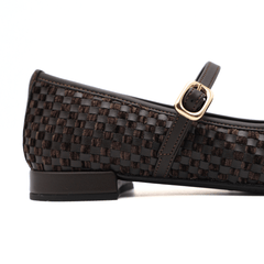 BOTTEGA LOTTI BALLERINA 4033Y015 INTRECCIO MARRONE