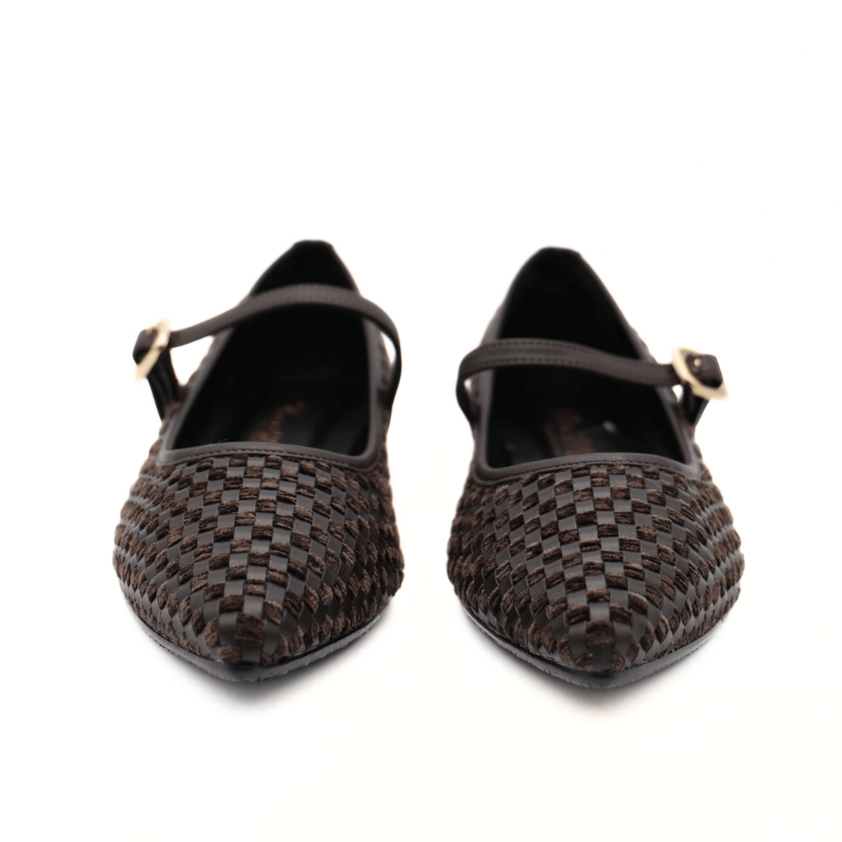 BOTTEGA LOTTI BALLERINA 4033Y015 INTRECCIO MARRONE