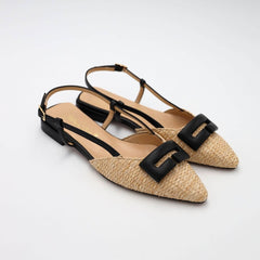 BOTTEGA LOTTI SLINGBACK 411A072 INTRECCIO RAFFIA