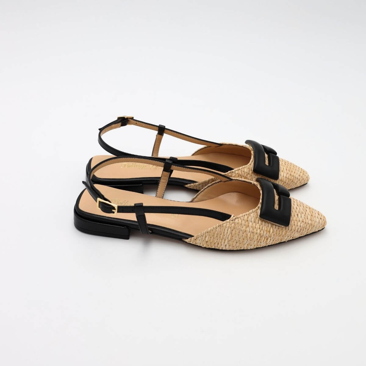 BOTTEGA LOTTI SLINGBACK 411A072 INTRECCIO RAFFIA