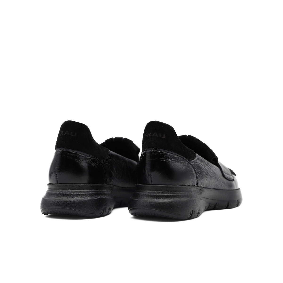 FRAU MOCASSINO 43Q0 FRANGE NERO