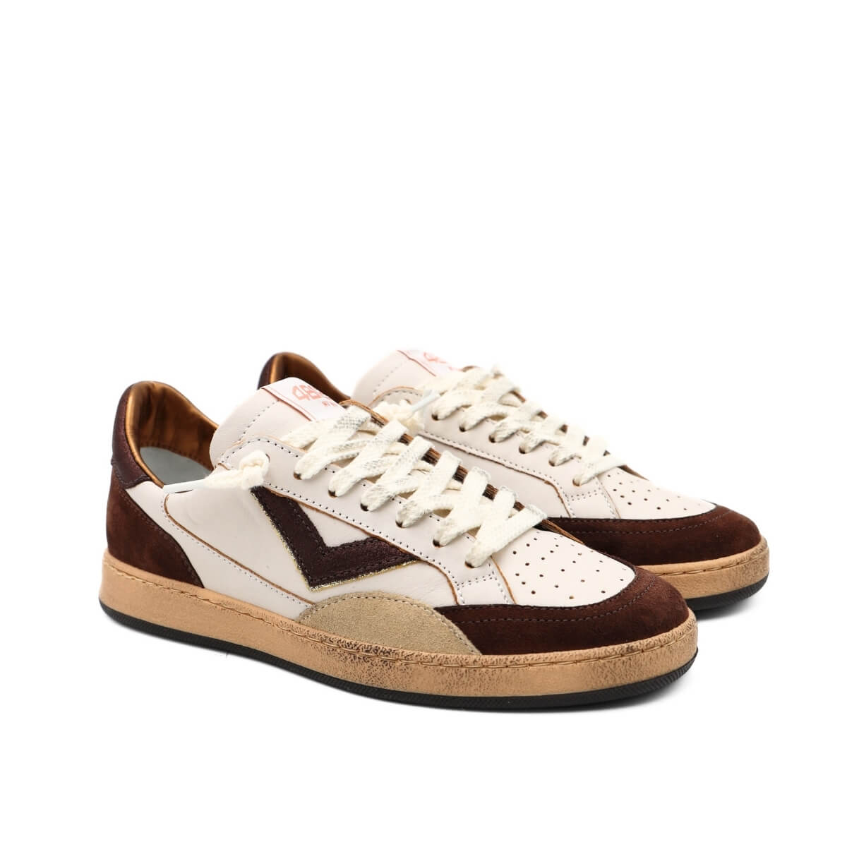 4B12 SNEAKERS PLAY NEW D2045 BIANCO E MARRONE