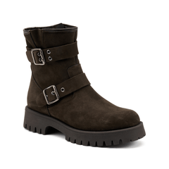 FRAU STIVALETTO 56E3 13539 FIBBIE MARRONE