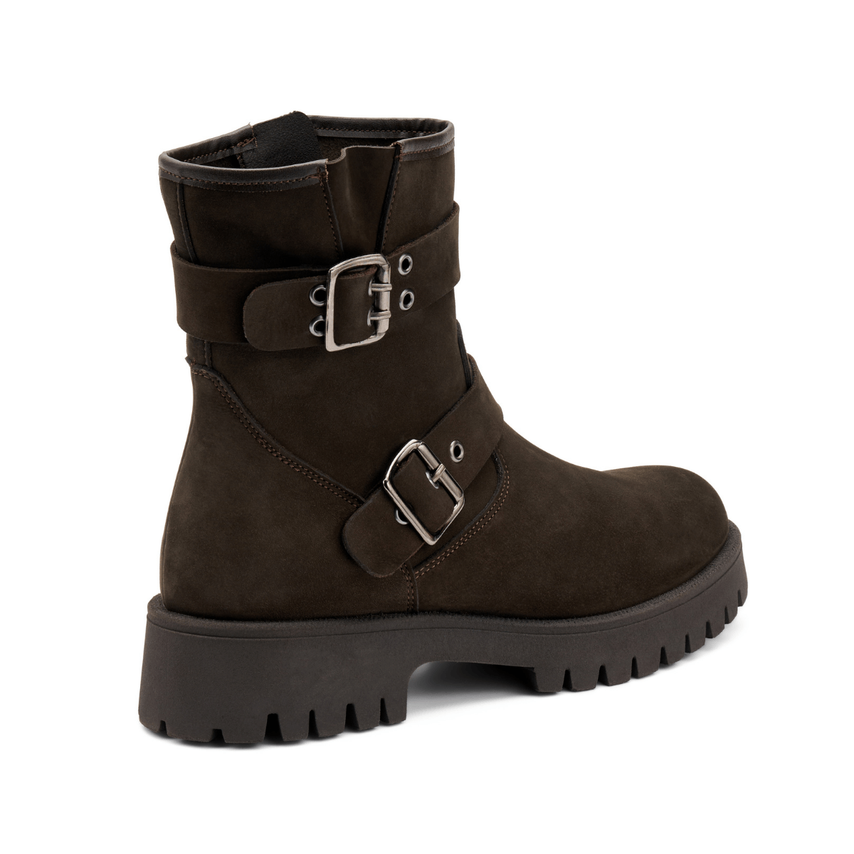 FRAU STIVALETTO 56E3 13539 FIBBIE MARRONE