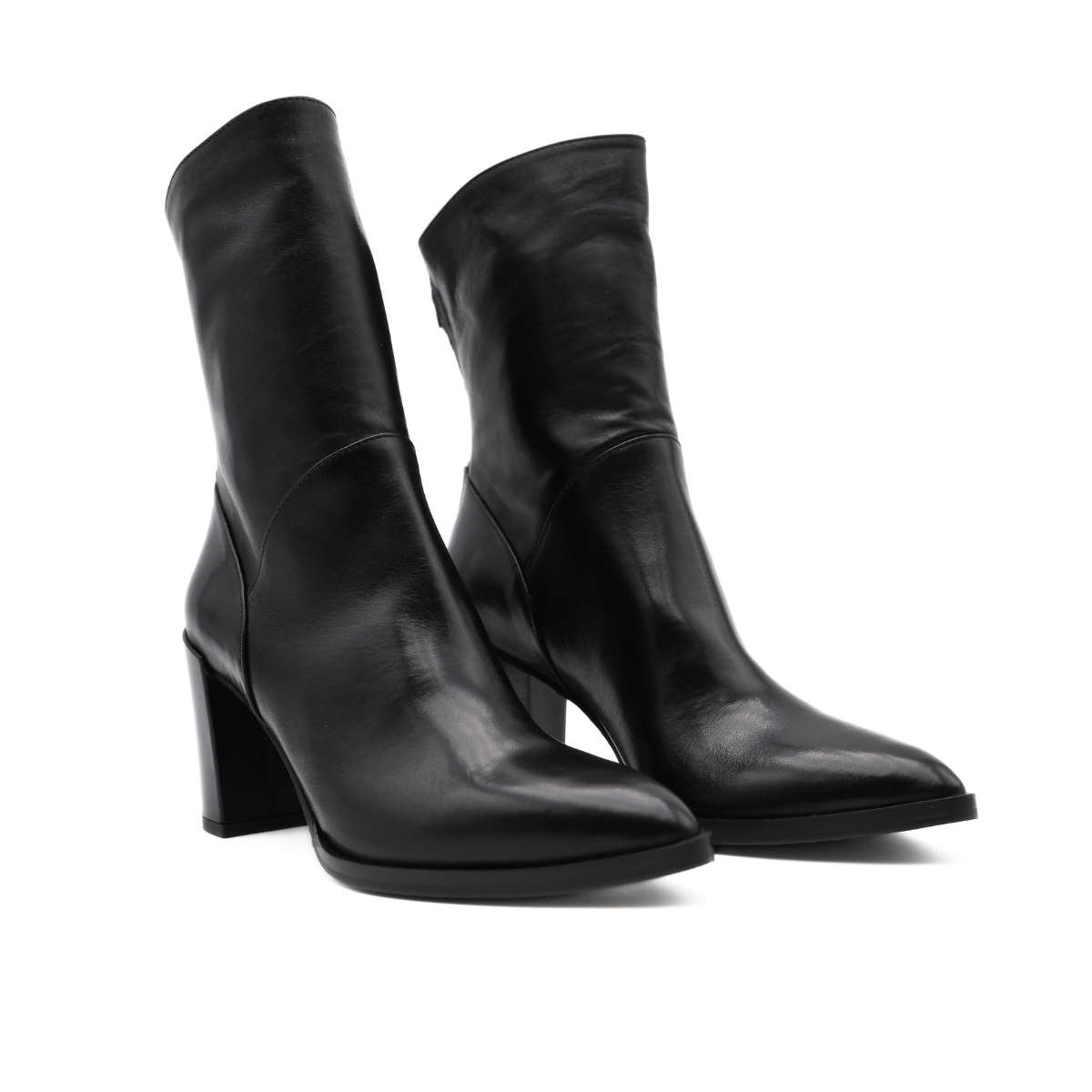 MALÙ STIVALETTO 7038 ZIP NERO