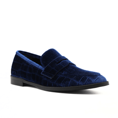 BOTTEGA LOTTI MOCASSINO 715K039 VELLUTO BLU
